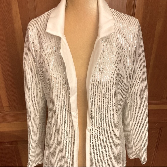 Silver Sequin Blazer - Picture 9 of 16